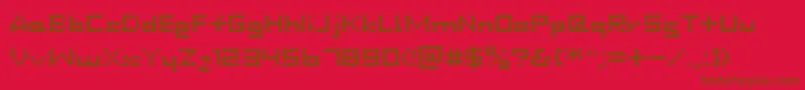 Dustdot Font – Brown Fonts on Red Background