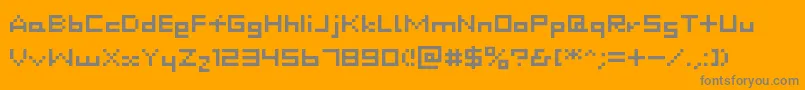 Dustdot Font – Gray Fonts on Orange Background