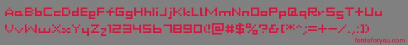 Dustdot Font – Red Fonts on Gray Background
