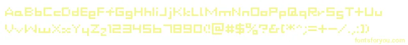 Dustdot Font – Yellow Fonts on White Background