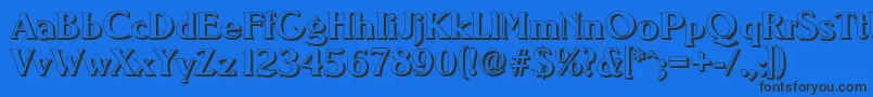 NevadashadowBold Font – Black Fonts on Blue Background