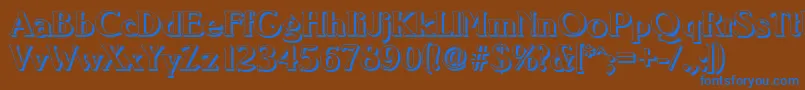 NevadashadowBold Font – Blue Fonts on Brown Background