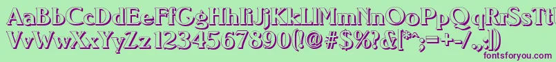 NevadashadowBold Font – Purple Fonts on Green Background