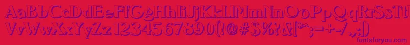 NevadashadowBold Font – Purple Fonts on Red Background