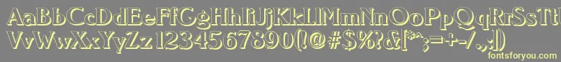 NevadashadowBold-Schriftart – Gelbe Schriften auf grauem Hintergrund