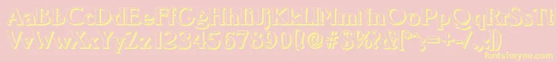 NevadashadowBold Font – Yellow Fonts on Pink Background