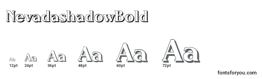 NevadashadowBold Font Sizes