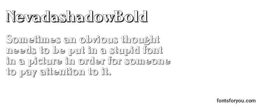 Шрифт NevadashadowBold