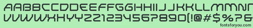 ResearchRemixNormal Font – Black Fonts on Green Background