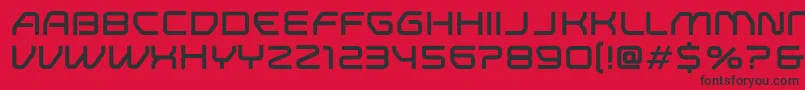 Fonte ResearchRemixNormal – fontes pretas em um fundo vermelho