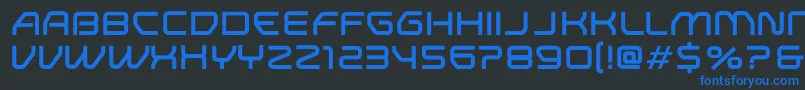 フォントResearchRemixNormal – 黒い背景に青い文字