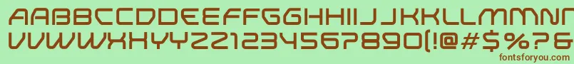 ResearchRemixNormal Font – Brown Fonts on Green Background