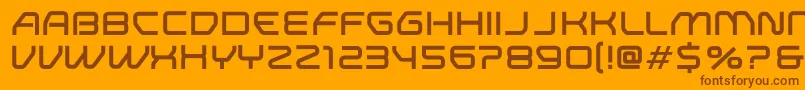 フォントResearchRemixNormal – オレンジの背景に茶色のフォント