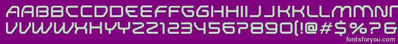 ResearchRemixNormal Font – Green Fonts on Purple Background
