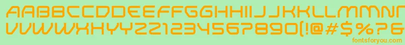 ResearchRemixNormal Font – Orange Fonts on Green Background