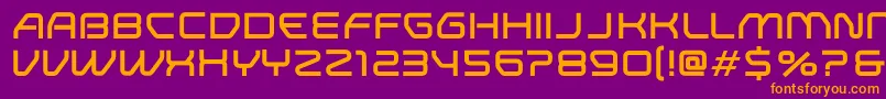 Fonte ResearchRemixNormal – fontes laranjas em um fundo violeta