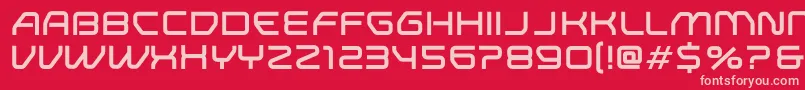 ResearchRemixNormal Font – Pink Fonts on Red Background