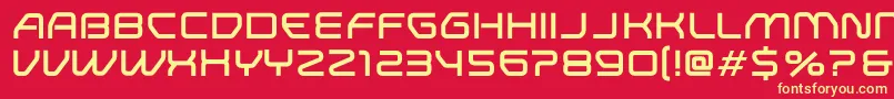 フォントResearchRemixNormal – 黄色の文字、赤い背景