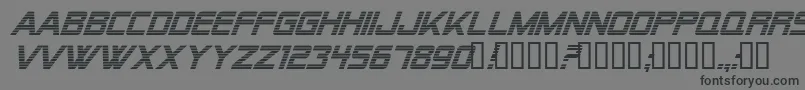 AlienEncountersItalic Font – Black Fonts on Gray Background