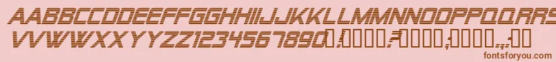 fuente AlienEncountersItalic – Fuentes Marrones Sobre Fondo Rosa