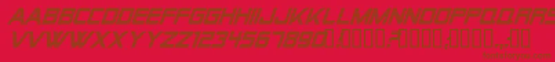 AlienEncountersItalic Font – Brown Fonts on Red Background