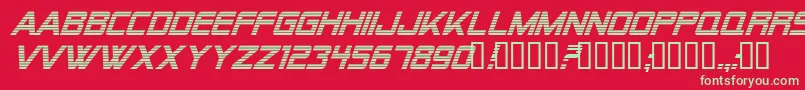 AlienEncountersItalic Font – Green Fonts on Red Background