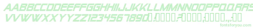 AlienEncountersItalic Font – Green Fonts on White Background