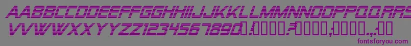 AlienEncountersItalic Font – Purple Fonts on Gray Background