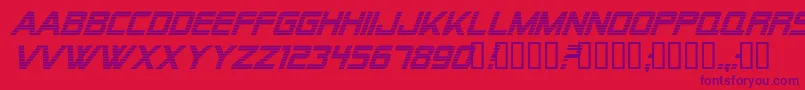 AlienEncountersItalic Font – Purple Fonts on Red Background