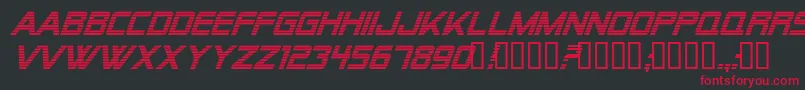 AlienEncountersItalic Font – Red Fonts on Black Background