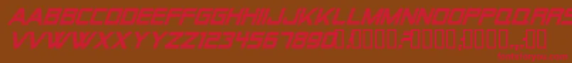 AlienEncountersItalic Font – Red Fonts on Brown Background