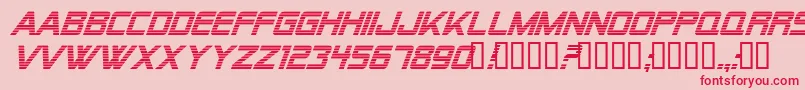 AlienEncountersItalic-Schriftart – Rote Schriften auf rosa Hintergrund