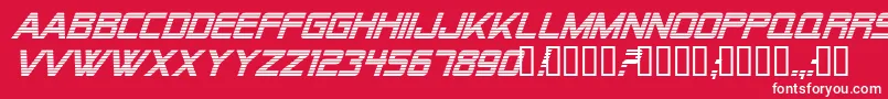AlienEncountersItalic Font – White Fonts on Red Background