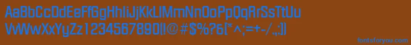 FacetBold Font – Blue Fonts on Brown Background