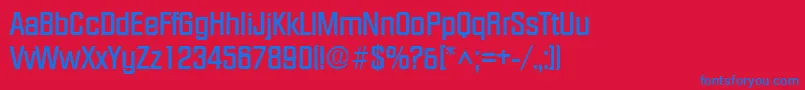 FacetBold Font – Blue Fonts on Red Background