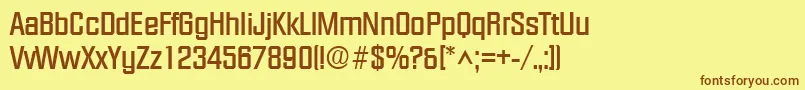FacetBold Font – Brown Fonts on Yellow Background