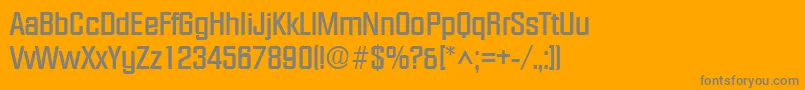 FacetBold Font – Gray Fonts on Orange Background