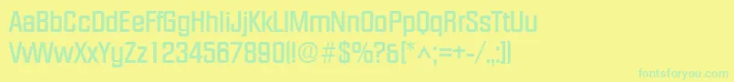 FacetBold Font – Green Fonts on Yellow Background