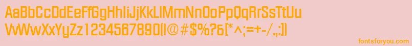 FacetBold Font – Orange Fonts on Pink Background