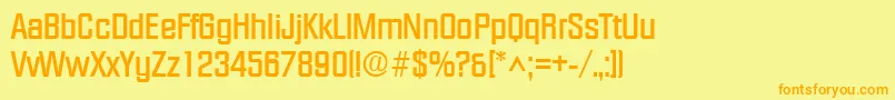 FacetBold Font – Orange Fonts on Yellow Background