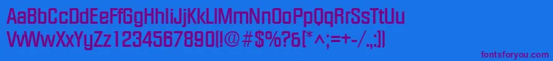 FacetBold Font – Purple Fonts on Blue Background