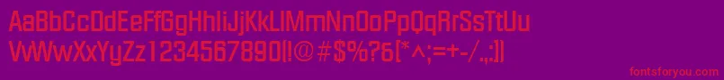 FacetBold Font – Red Fonts on Purple Background