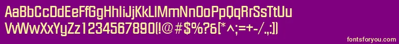FacetBold Font – Yellow Fonts on Purple Background