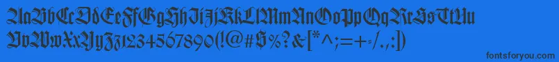 TudorSsiBold Font – Black Fonts on Blue Background