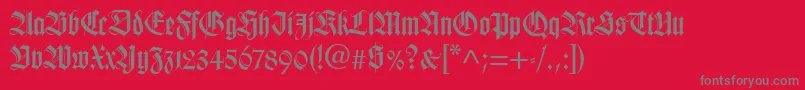 TudorSsiBold Font – Gray Fonts on Red Background