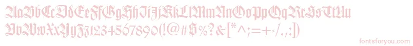 TudorSsiBold-Schriftart – Rosa Schriften auf weißem Hintergrund