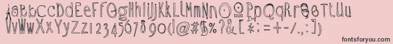 Ramon Font – Black Fonts on Pink Background
