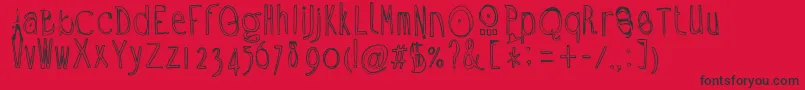 Ramon Font – Black Fonts on Red Background