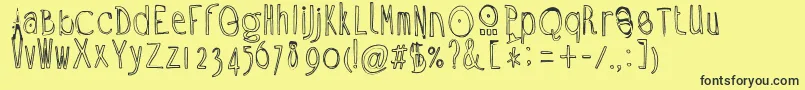 Ramon Font – Black Fonts on Yellow Background
