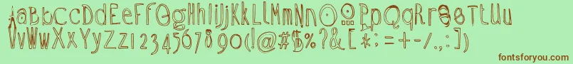 Ramon Font – Brown Fonts on Green Background